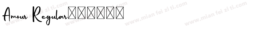 Amour Regular字体转换
